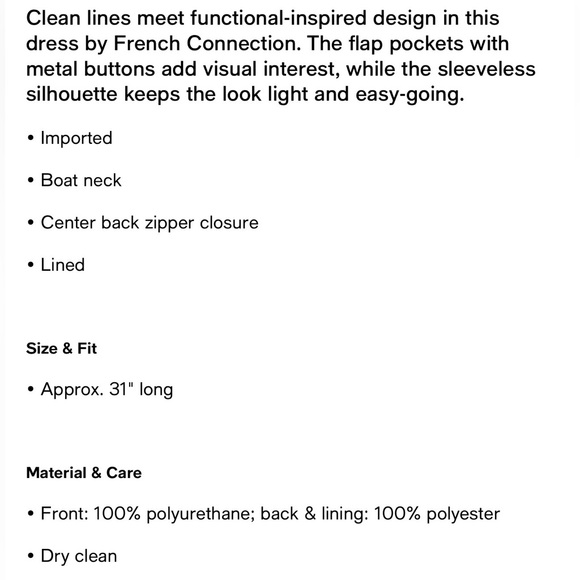 French Connection Faux Leather Women's Sleeveless Dress - Picture 7 of 7